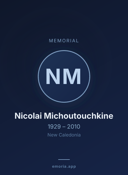 Memorial portrait of Nicolai Michoutouchkine