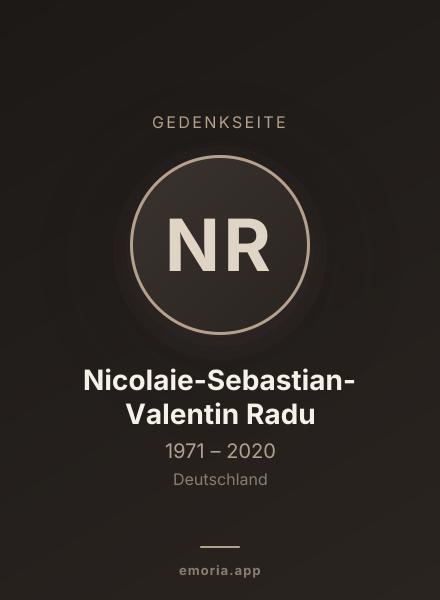 Gedenkportrait von Nicolaie-Sebastian-Valentin Radu