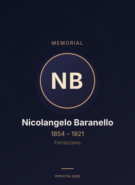Memorial portrait of Nicolangelo Baranello
