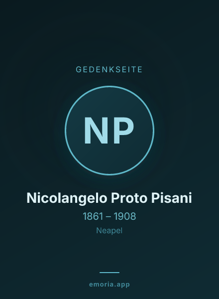 Gedenkportrait von Nicolangelo Proto Pisani
