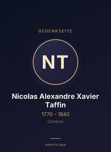 Gedenkportrait von Nicolas Alexandre Xavier Taffin