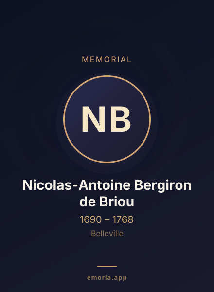 Memorial portrait of Nicolas-Antoine Bergiron de Briou