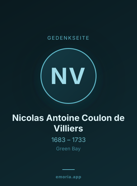 Gedenkportrait von Nicolas Antoine Coulon de Villiers
