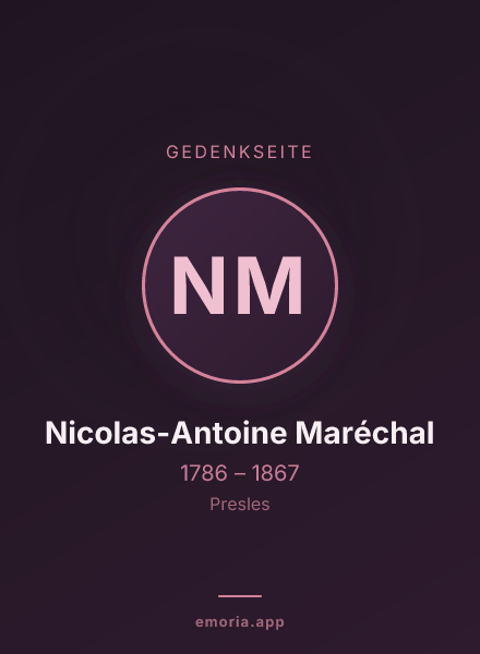 Gedenkportrait von Nicolas-Antoine Maréchal