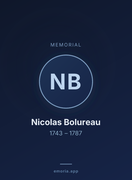 Memorial portrait of Nicolas Bolureau