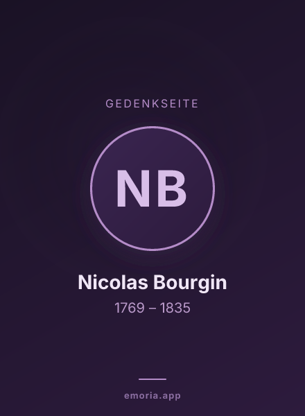 Gedenkportrait von Nicolas Bourgin