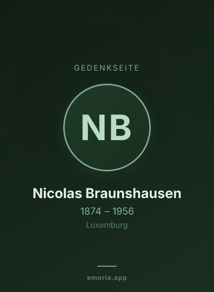 Gedenkportrait von Nicolas Braunshausen