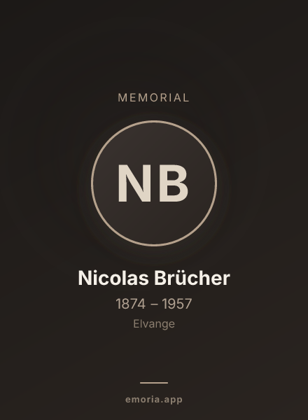 Memorial portrait of Nicolas Brücher
