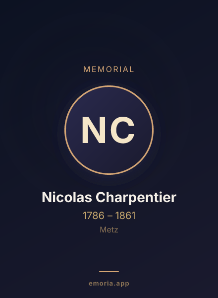 Memorial portrait of Nicolas Charpentier