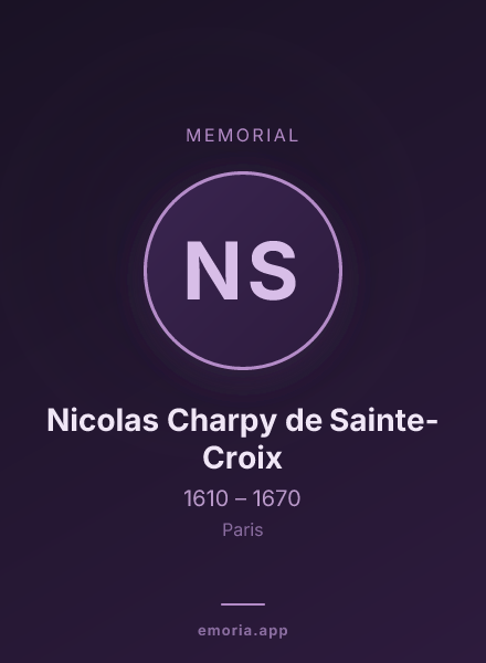 Memorial portrait of Nicolas Charpy de Sainte-Croix