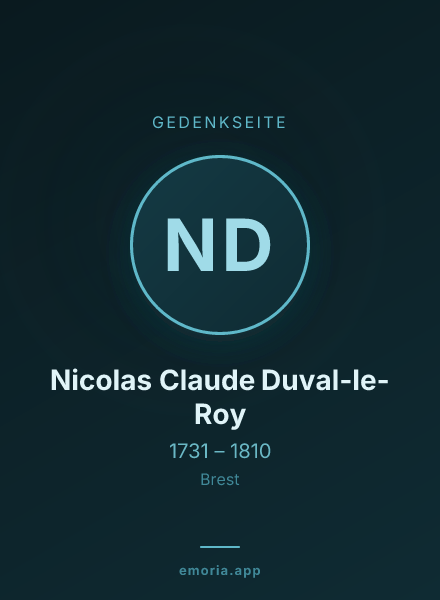 Gedenkportrait von Nicolas Claude Duval-le-Roy