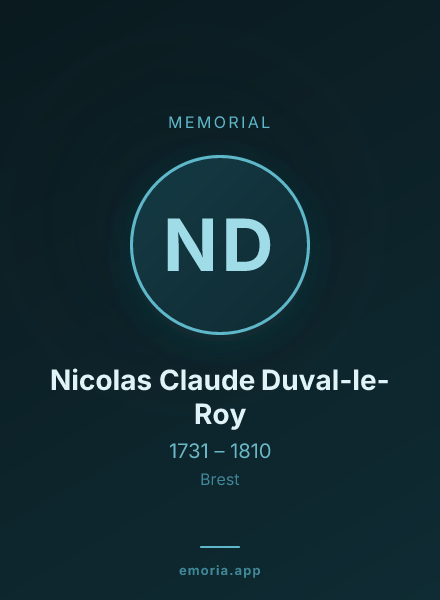 Memorial portrait of Nicolas Claude Duval-le-Roy