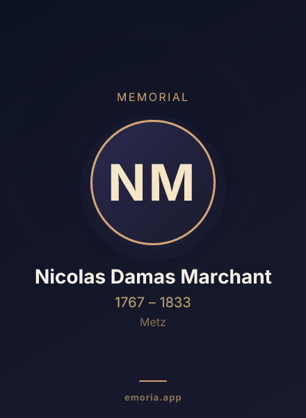 Memorial portrait of Nicolas Damas Marchant