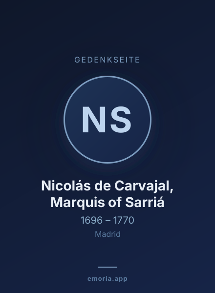 Gedenkportrait von Nicolás de Carvajal, Marquis of Sarriá