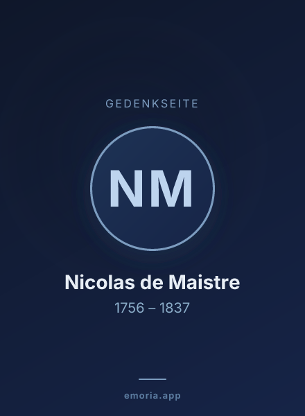 Gedenkportrait von Nicolas de Maistre