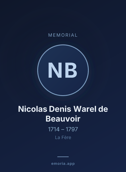 Memorial portrait of Nicolas Denis Warel de Beauvoir