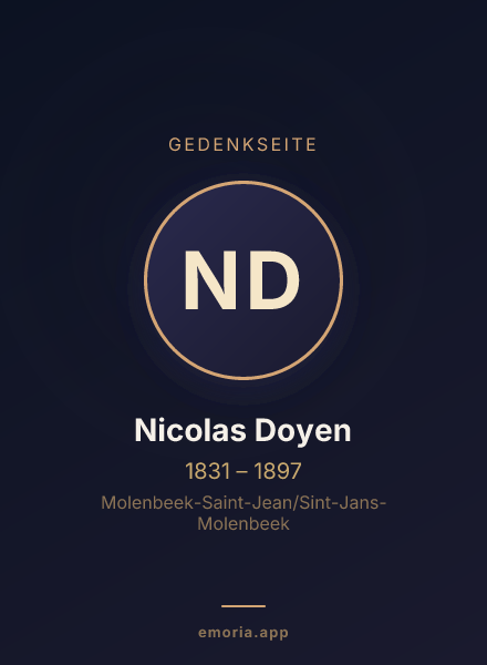 Gedenkportrait von Nicolas Doyen