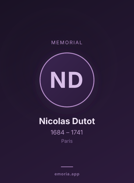 Memorial portrait of Nicolas Dutot
