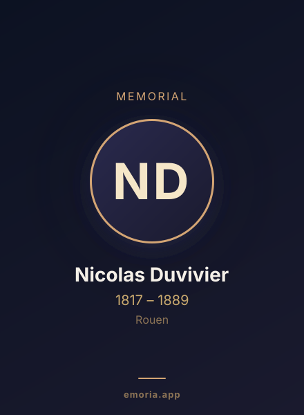 Memorial portrait of Nicolas Duvivier