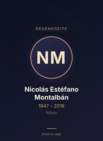 Gedenkportrait von Nicolás Estéfano Montalbán