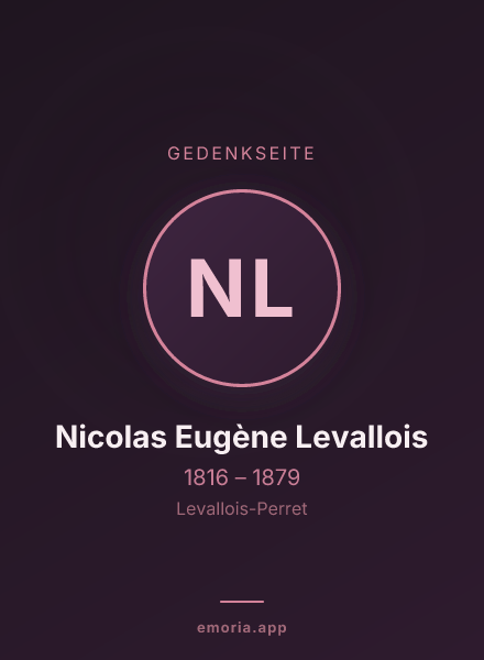 Gedenkportrait von Nicolas Eugène Levallois