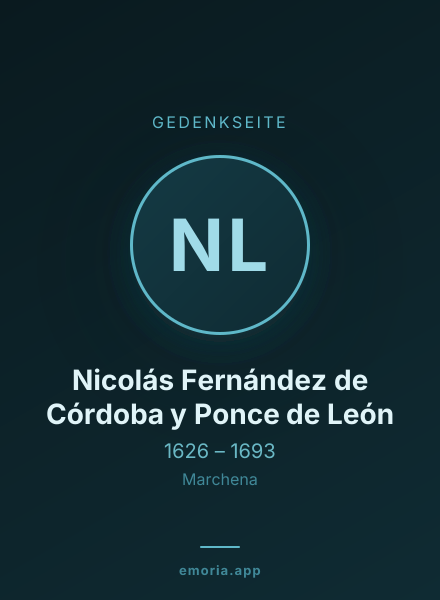 Gedenkportrait von Nicolás Fernández de Córdoba y Ponce de León