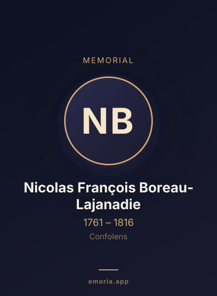 Memorial portrait of Nicolas François Boreau-Lajanadie