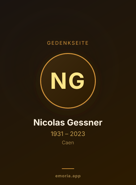Gedenkportrait von Nicolas Gessner