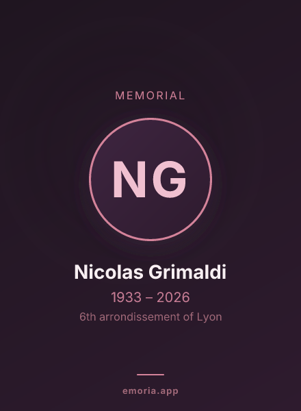 Memorial portrait of Nicolas Grimaldi