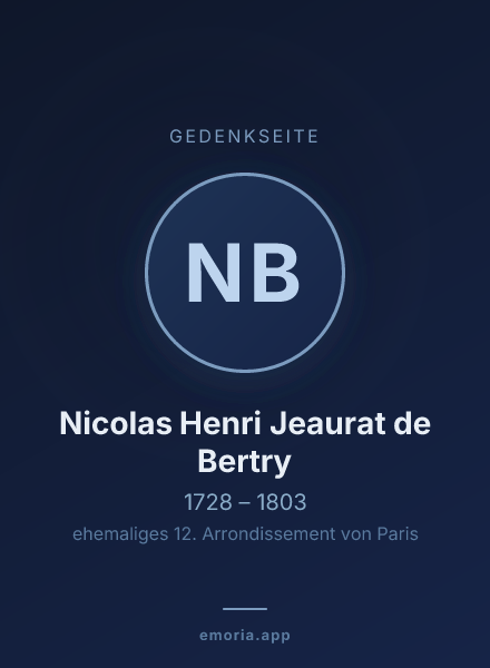 Gedenkportrait von Nicolas Henri Jeaurat de Bertry