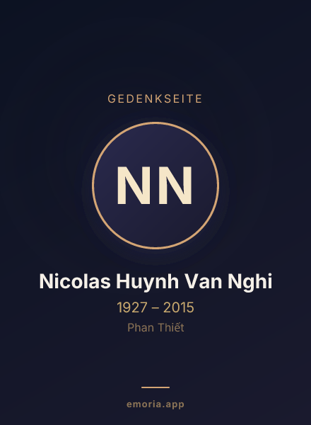 Gedenkportrait von Nicolas Huynh Van Nghi