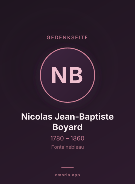 Gedenkportrait von Nicolas Jean-Baptiste Boyard