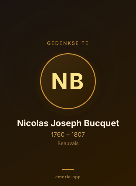 Gedenkportrait von Nicolas Joseph Bucquet