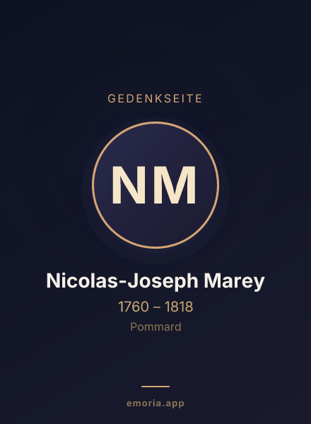 Gedenkportrait von Nicolas-Joseph Marey