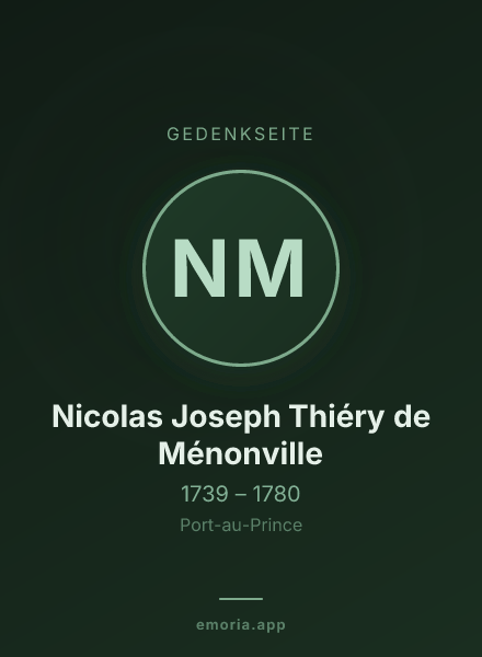 Gedenkportrait von Nicolas Joseph Thiéry de Ménonville