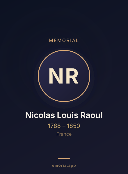 Memorial portrait of Nicolas Louis Raoul