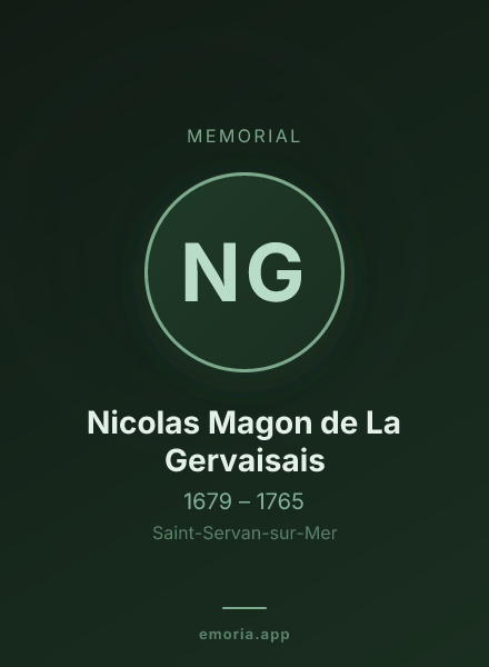Memorial portrait of Nicolas Magon de La Gervaisais