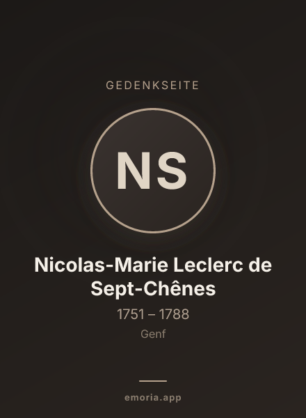 Gedenkportrait von Nicolas-Marie Leclerc de Sept-Chênes