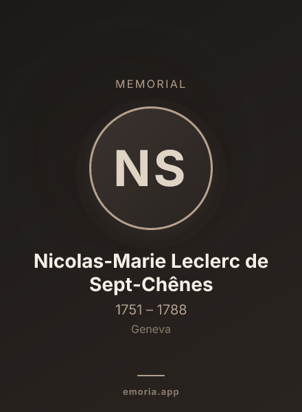 Memorial portrait of Nicolas-Marie Leclerc de Sept-Chênes