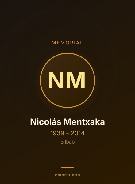 Memorial portrait of Nicolás Mentxaka