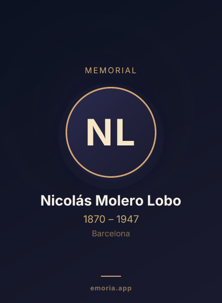 Memorial portrait of Nicolás Molero Lobo