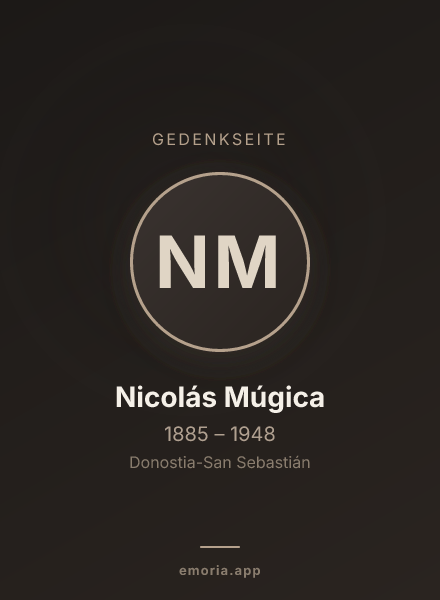 Gedenkportrait von Nicolás Múgica