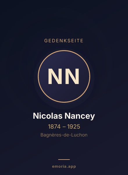 Gedenkportrait von Nicolas Nancey