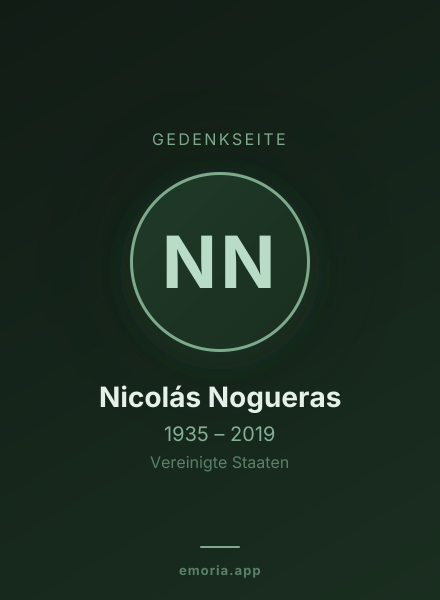 Gedenkportrait von Nicolás Nogueras