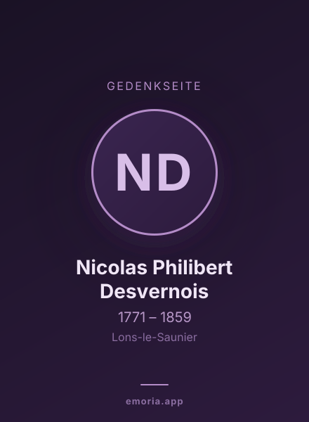 Gedenkportrait von Nicolas Philibert Desvernois