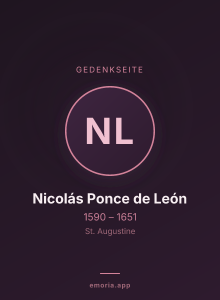 Gedenkportrait von Nicolás Ponce de León