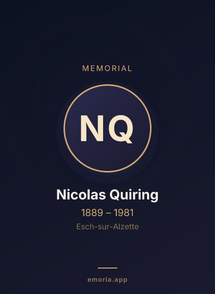 Memorial portrait of Nicolas Quiring