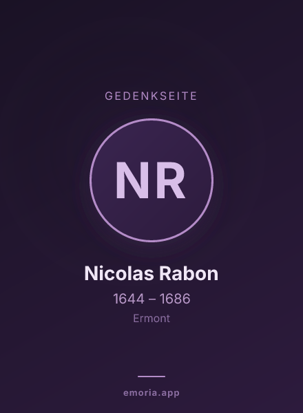 Gedenkportrait von Nicolas Rabon