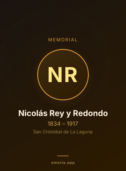 Memorial portrait of Nicolás Rey y Redondo