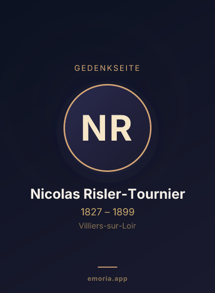 Gedenkportrait von Nicolas Risler-Tournier
